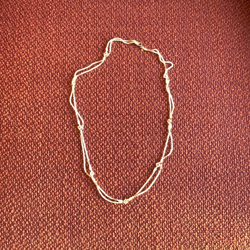 Hand-beaded White Necklace 2/$10 Free With Purchase